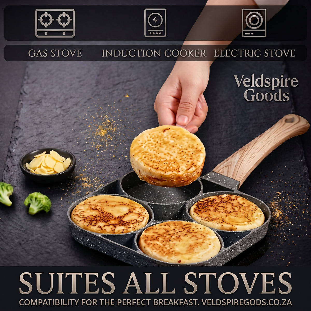 Veldspire™ Four-Cast Multi-Section Skillet