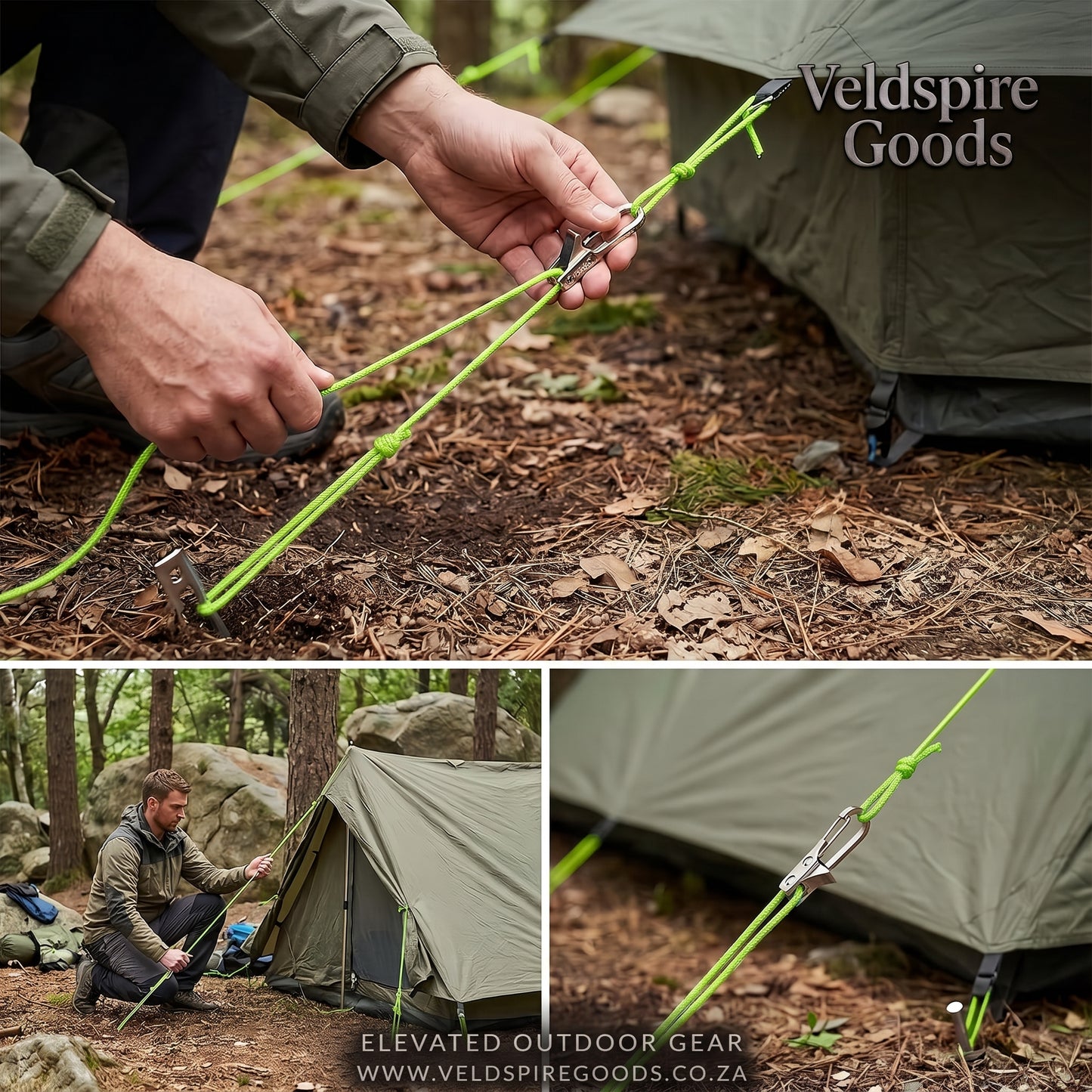 Veldspire™ Pro Guyline & Tie-Down System (6-Pack)