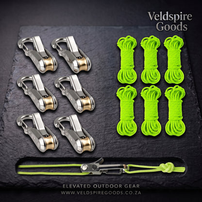 Veldspire™ Pro Guyline & Tie-Down System (6-Pack)